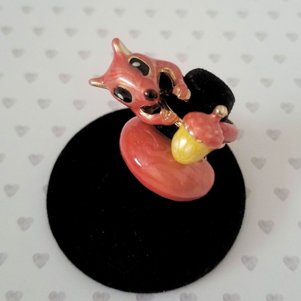 Squirrel Ring Autumn Fall Jewelry 3 Piece Set